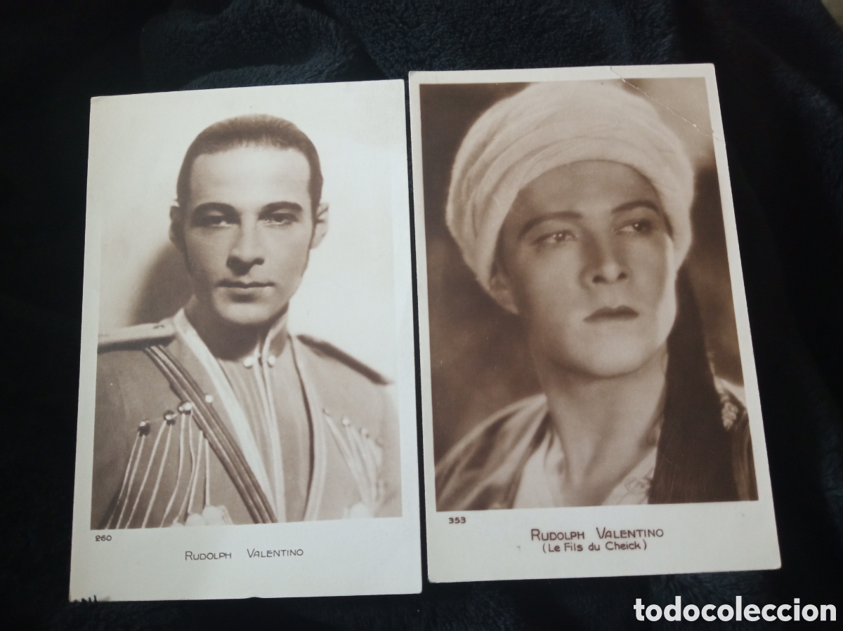 Cine: Dos antiguas postales fotogr&aacute;ficas de Rodolfo Valentino