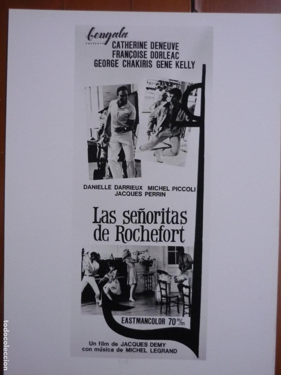 Cine: las se&ntilde;oritas de rochefort - foto original b/n - catherine deneuve fran&ccedil;oise dorleac gene kelly
