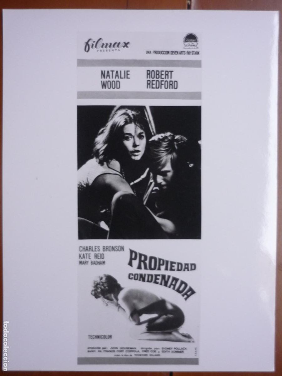 Cine: propiedad condenada - foto original b/n - natalie wood robert redford