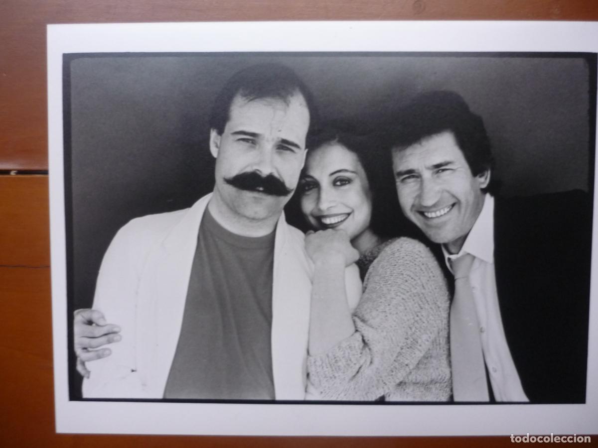 Cine: dos mejor que uno - foto original b/n - antonio resines carme elies jose sacristan cine espa&ntilde;ol