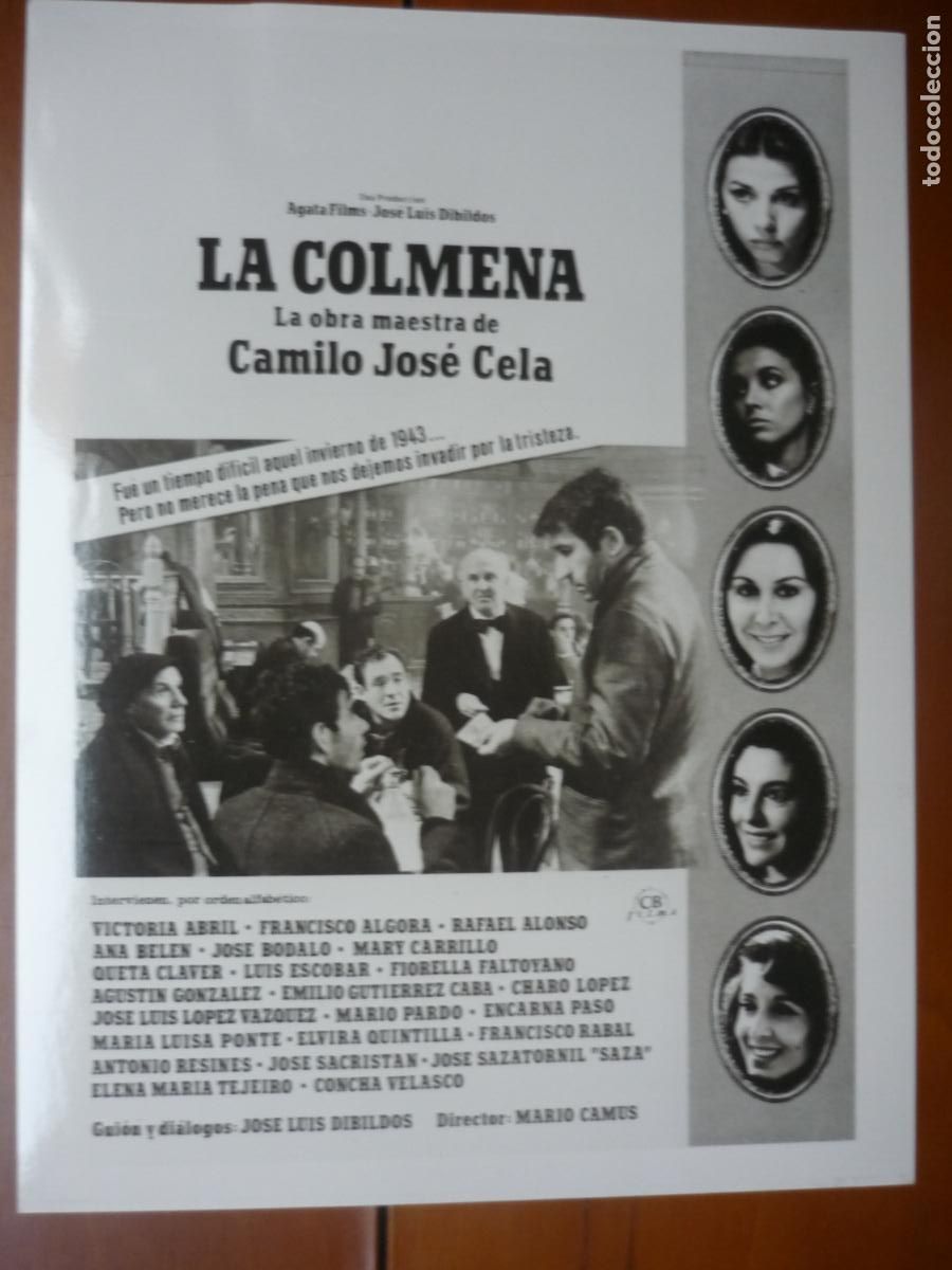 Cine: la colmena - foto original b/n - mario camus camilo jose cela lopez vazquez concha velasco