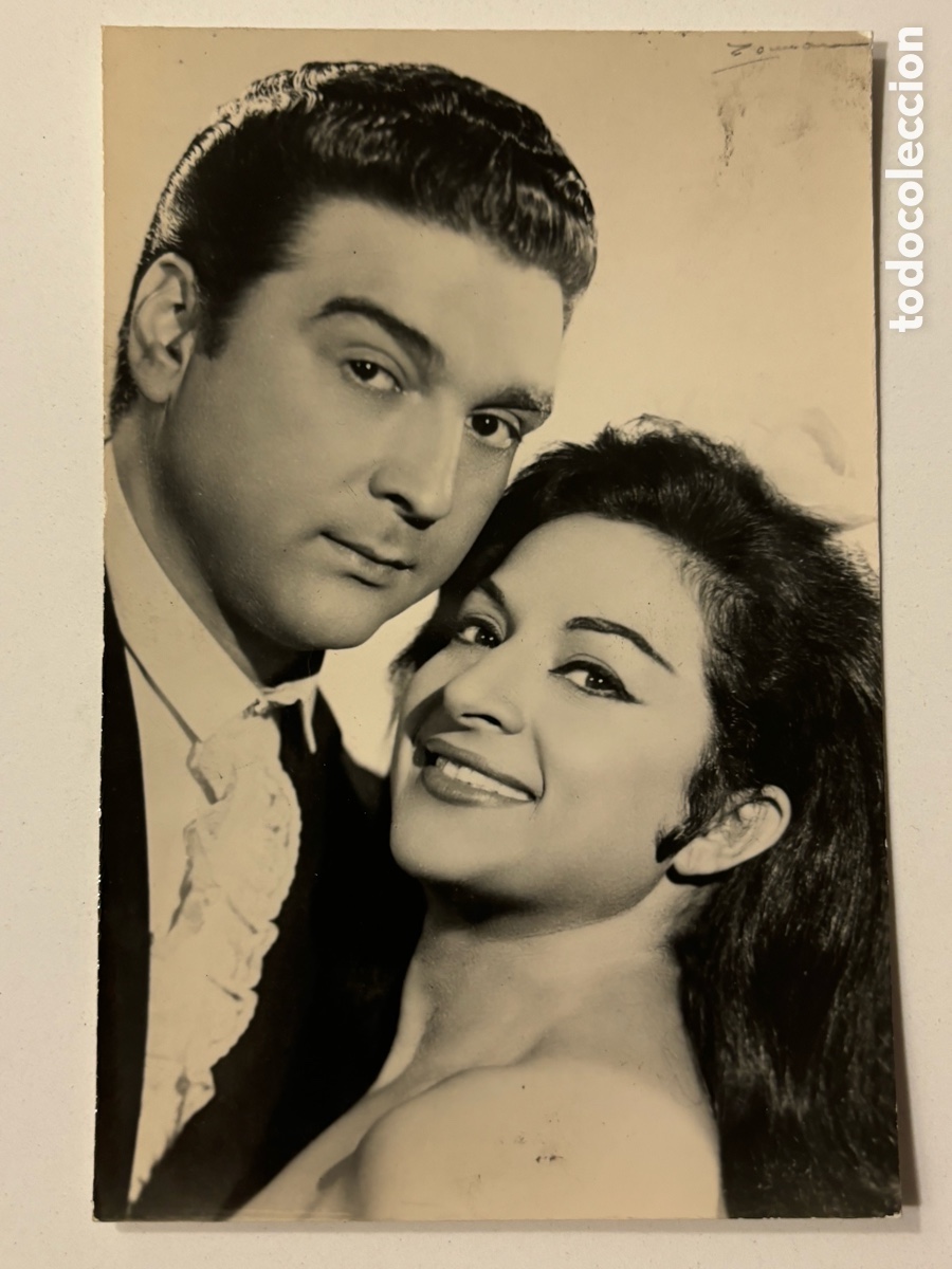 Cine: Tarjeta original de Lola Flores con Antonio Gonz&aacute;lez el pescailla M