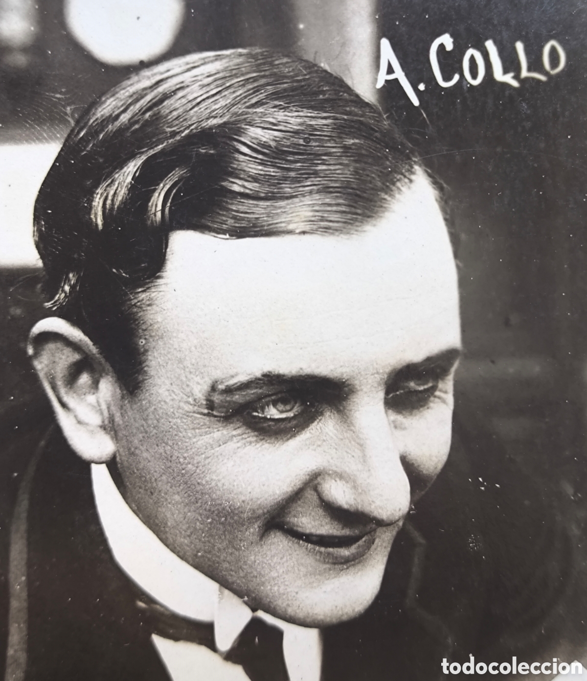 Cine: ALBERTO COLLO ACTOR CINE POSTAL FOTOGR&Aacute;FICA ITALIA C. 1910