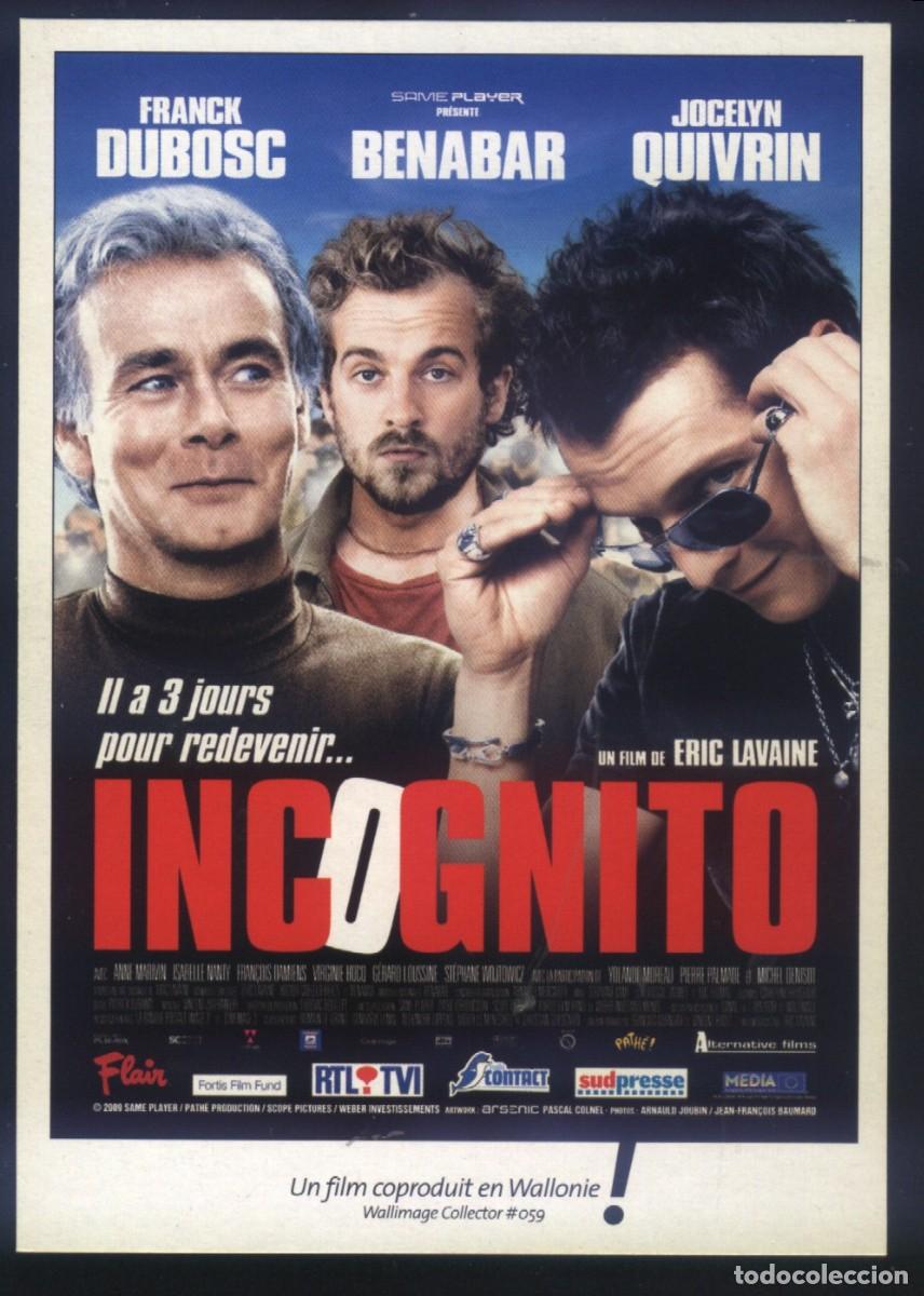 Cine: Q-11898- INCOGNITO (B&eacute;nabar - Franck Dubosc - Jocelyn Quivrin)