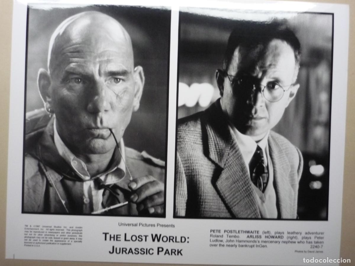 Cine: the lost world jurassic park - foto original b/n - pete postlehwaite arlos howard - steven spielberg