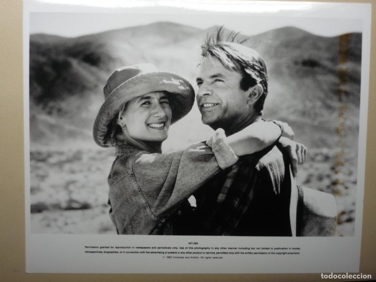 Cine: jurassic park parque jurasico - foto original b/n - sam neill laura dern - steven spielberg