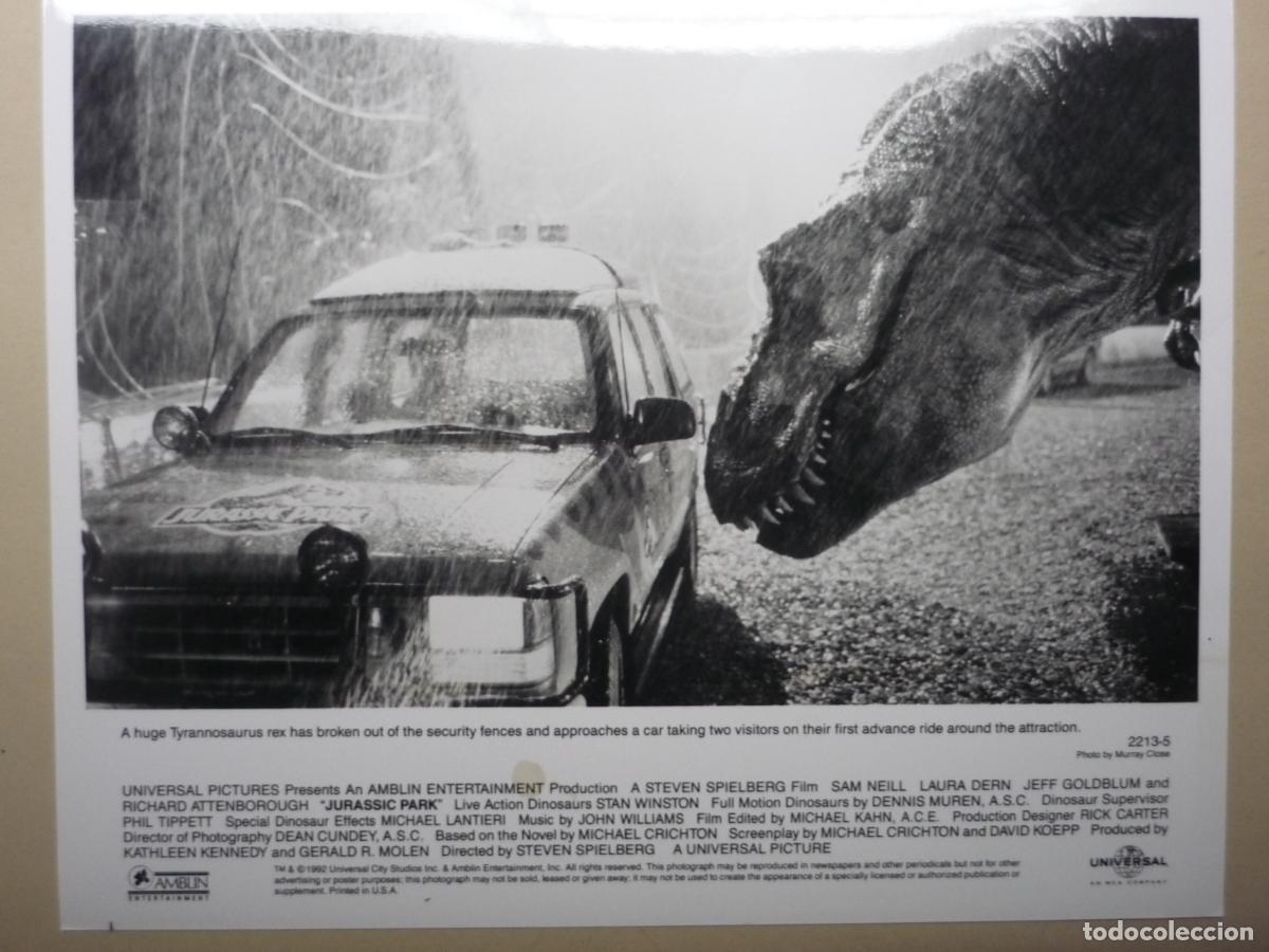 Cine: jurassic park parque jurasico - foto original b/n - steven spielberg