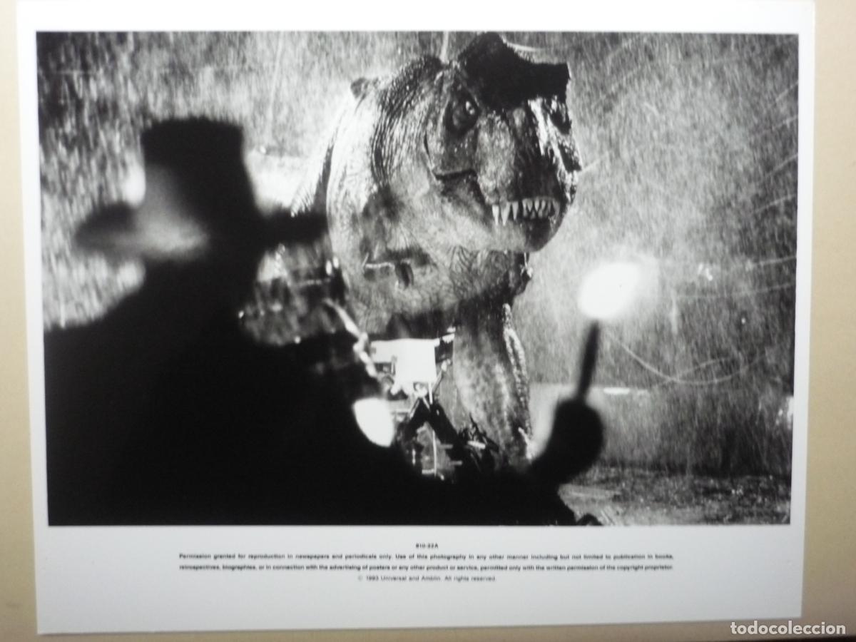 Cine: jurassic park parque jurasico - foto original b/n - steven spielberg