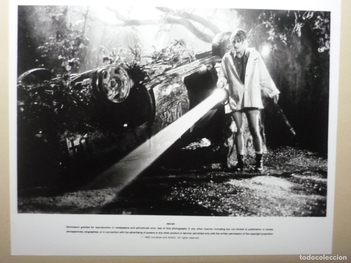 Cine: jurassic park parque jurasico - foto original b/n - laura dern - steven spielberg