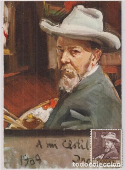 Cine: Postal. Joaqu&iacute;n Sorolla. auto retrato con su sello sin matasellar
