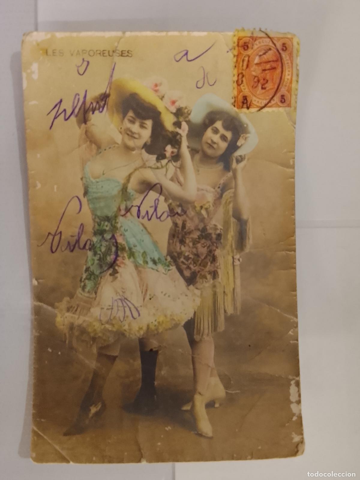 Cine: LES VAPOREUSES - ARTISTAS - FOTOGRAFICA - POSTAL ANTIGUA -(115.968)