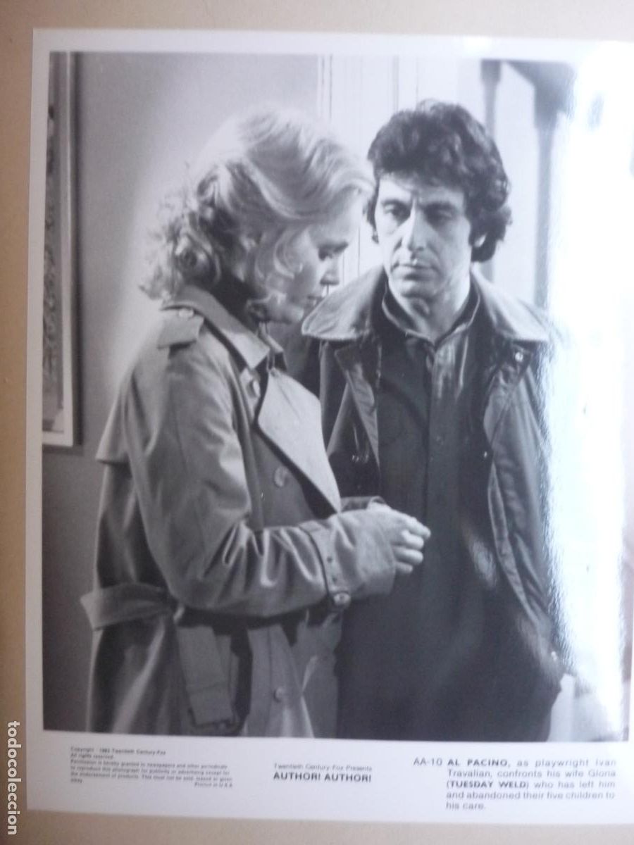 Cin&eacute;ma: al pacino - foto original b/n USA - author author - tuesday weld