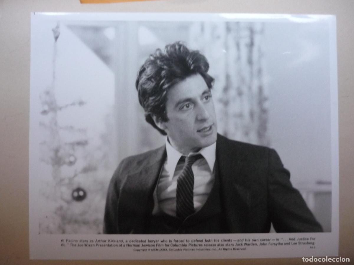 Cine: al pacino - foto original b/n USA - justicia para todos - and justice for all