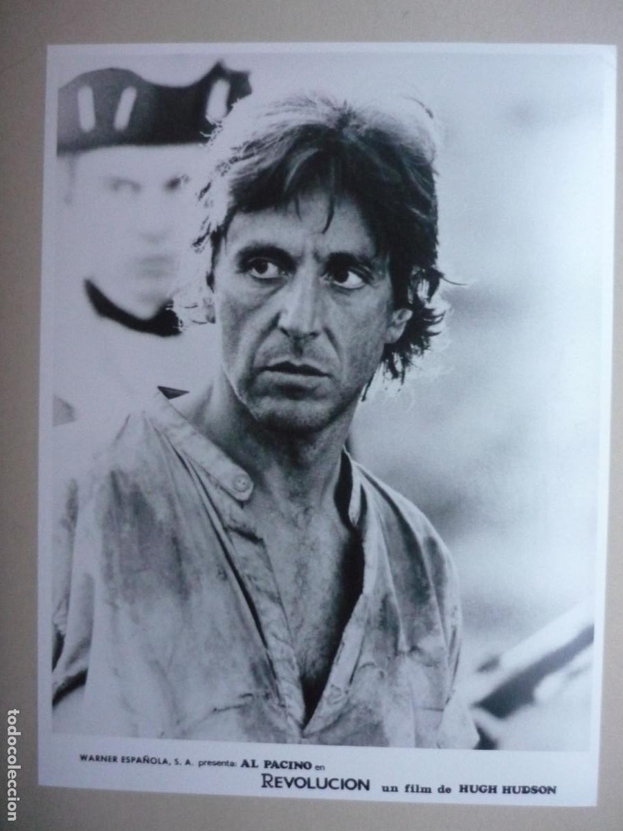 Cine: al pacino - foto original b/n - revolucion - hugh hudson film