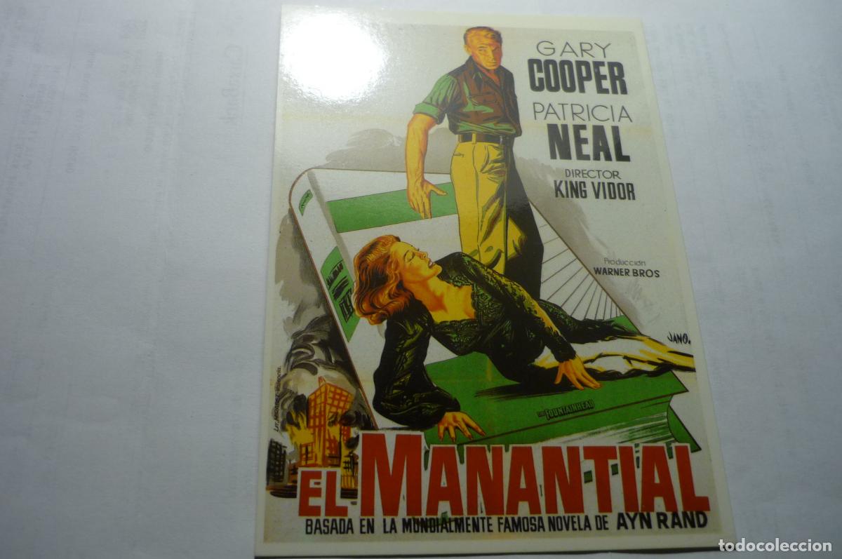 Cine: postal cartel pelicula el manantial gary cooper