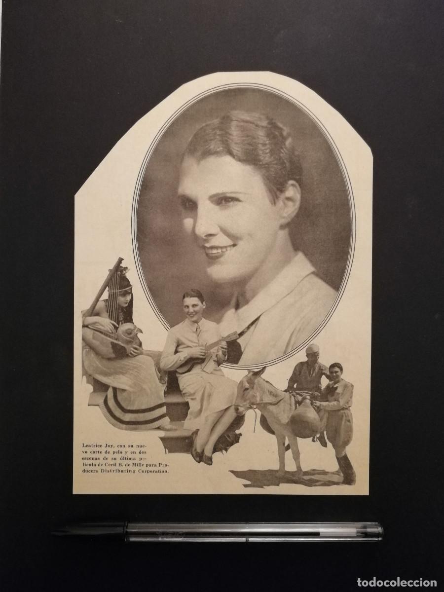 Cine: ANTIGUO ANUNCIO ENCARTONADO - Leatrice Joy - Cecil B. DeMille