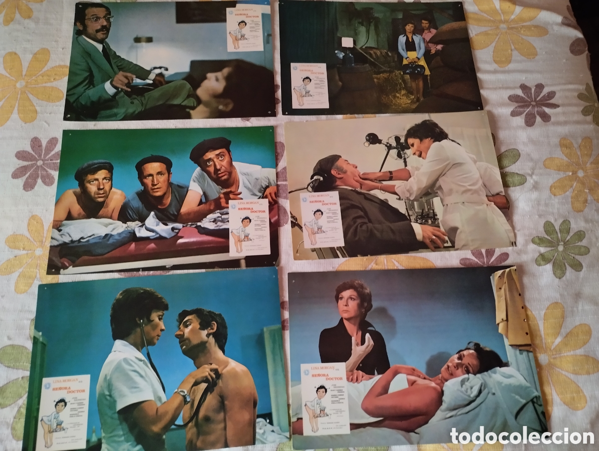 Cine: 12 FOTOCROMOS - LA SE&Ntilde;ORA DOCTOR - LINA MORGAN - SET COMPLETO