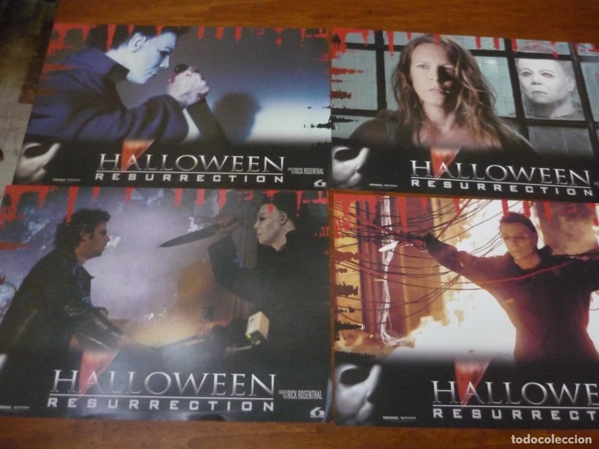 Cine: halloween resurrection - 8 fotocromos originales + guia publicitaria - Halloween 8