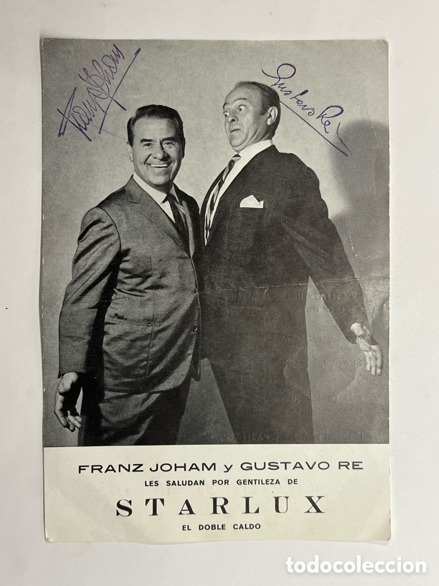 Cine: FRANZ JOHAM y GUSTAVO RE.. una pareja de c&oacute;micos. Gentileza de Starlux&hellip; Radio Nacional.