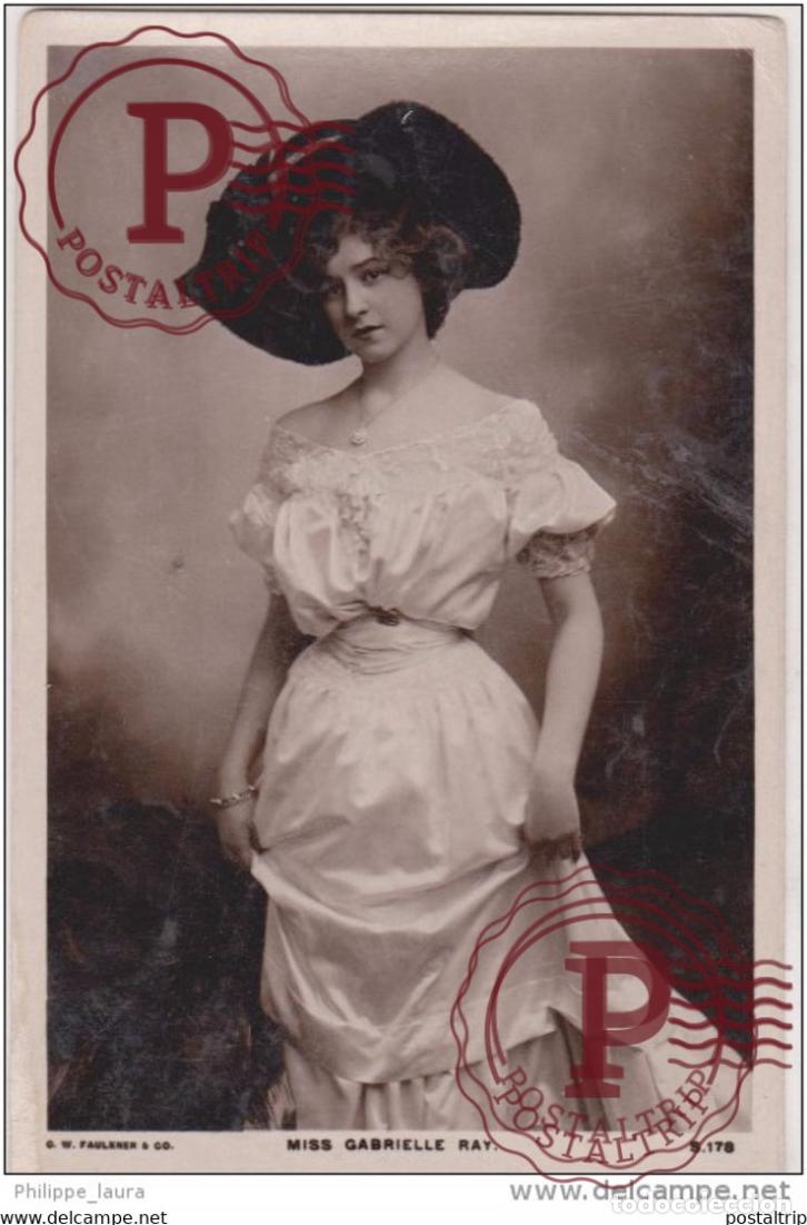 Cinema: MISS GABRIELLE RAY OLD REAL PHOTO POSTCARD FAULKNER
