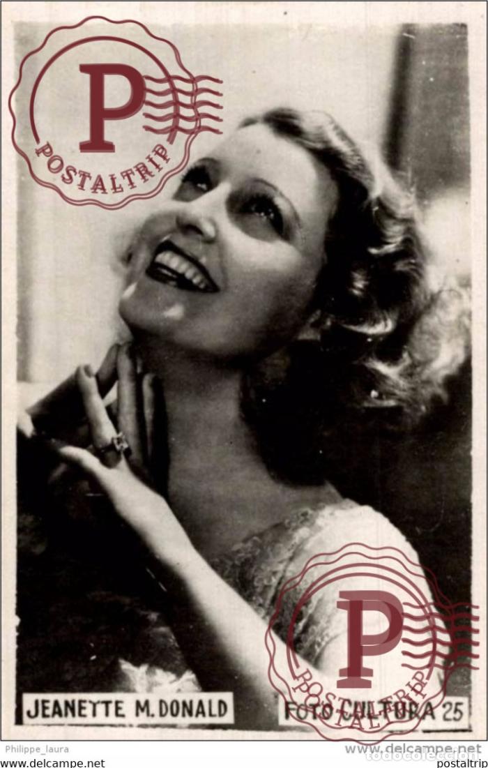 Cinema: JEANETTE M. DONALD. FOTO CULTURA. 9X6 cm.