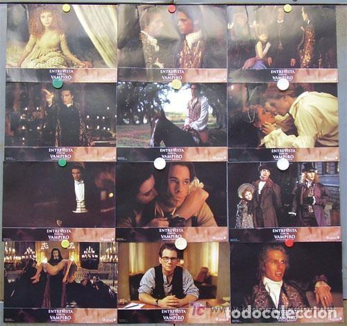 Cinema: QB69D ENTREVISTA CON EL VAMPIRO TOM CRUISE BRAD PITT SET COMPLETO 12 FOTOCROMOS ORIG ESTRENO