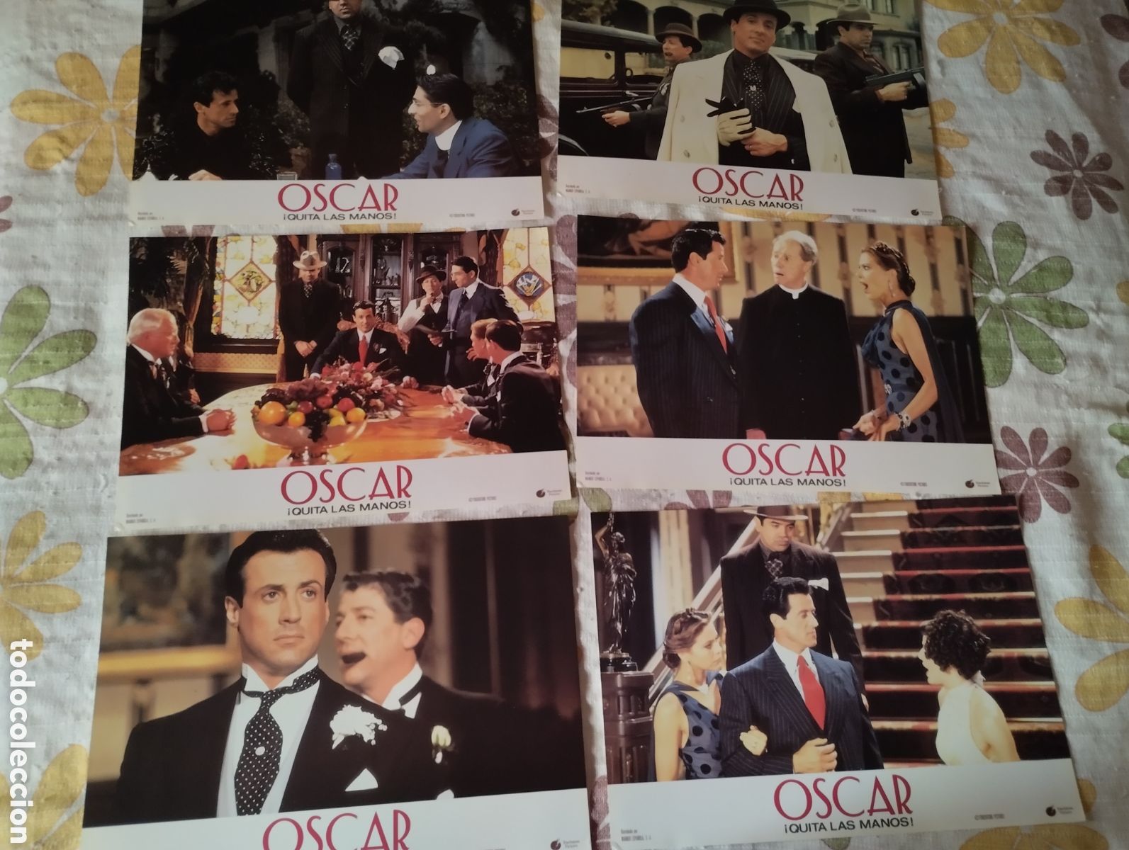 Cine: 12 FOTOCROMOS - OSCAR QUITA LAS MANOS - SET COMPLETO- SYLVESTER STALLONE ORNELLA MUTI