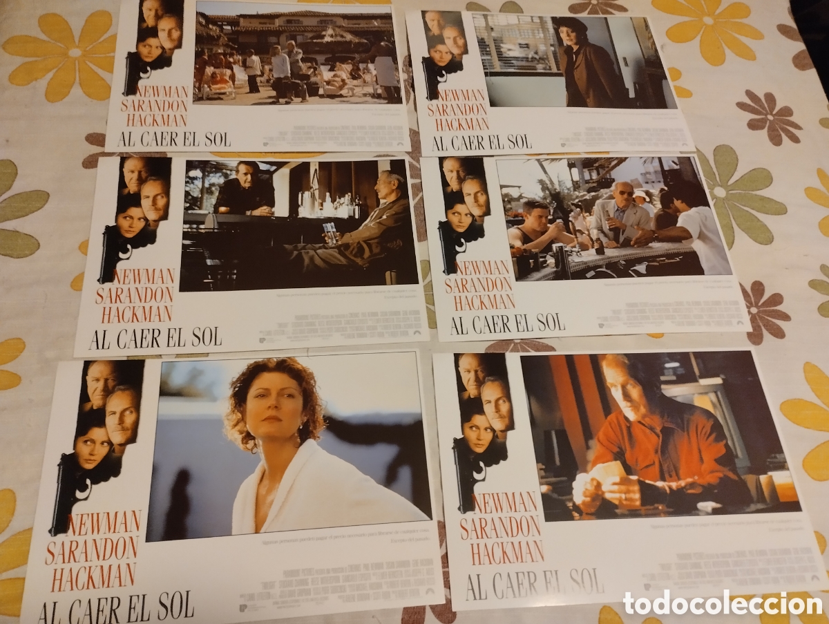Cine: 12 FOTOCROMOS - AL CAER EL SOL - SET COMPLETO - SUSAN SARANDON