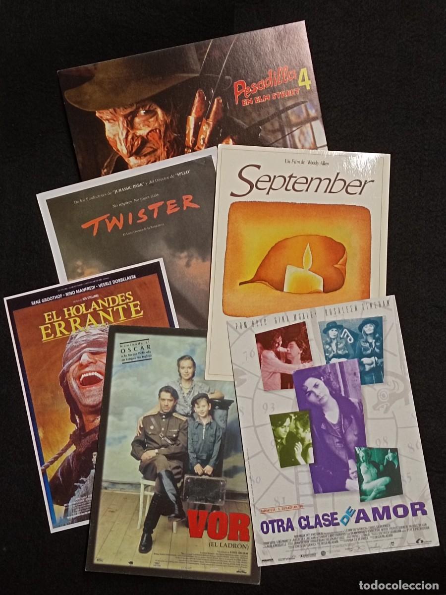 Cine: 6 postales. Twister, Vor, September, Pesadilla en Elm St., Holand&eacute;s Errante y Otra Clase de Amor.