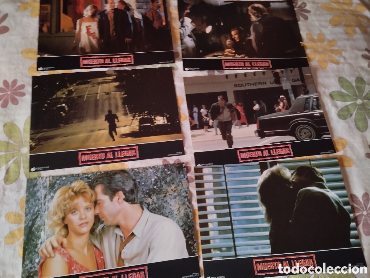 Cine: 12 FOTOCROMOS - MUERTO AL LLEGAR - SET COMPLETO