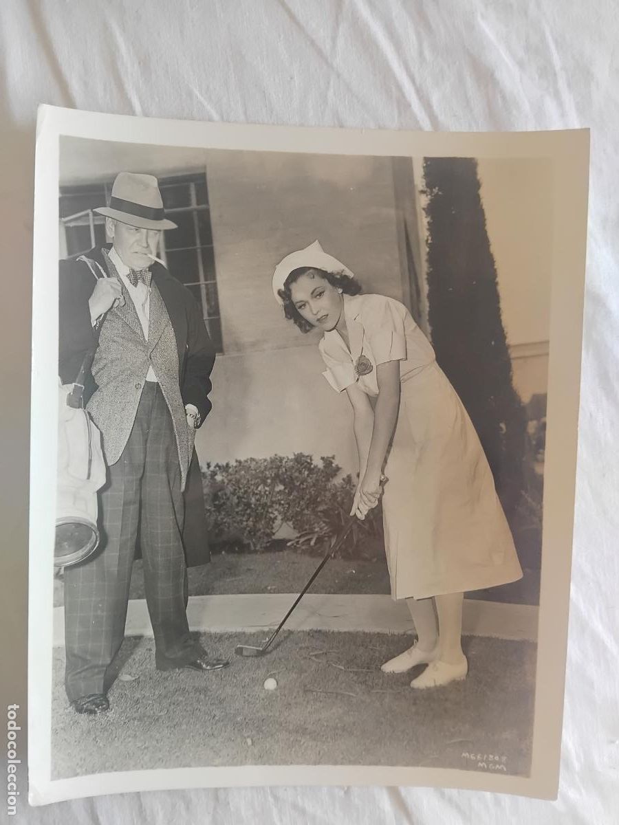 Cine: FOTOGRAFIA DE MAUREEN O'SULLIVAN CON CHARLEY GRAPEWIN. METRO GOLDWYN MAYER 20,50 x 25,50 cm