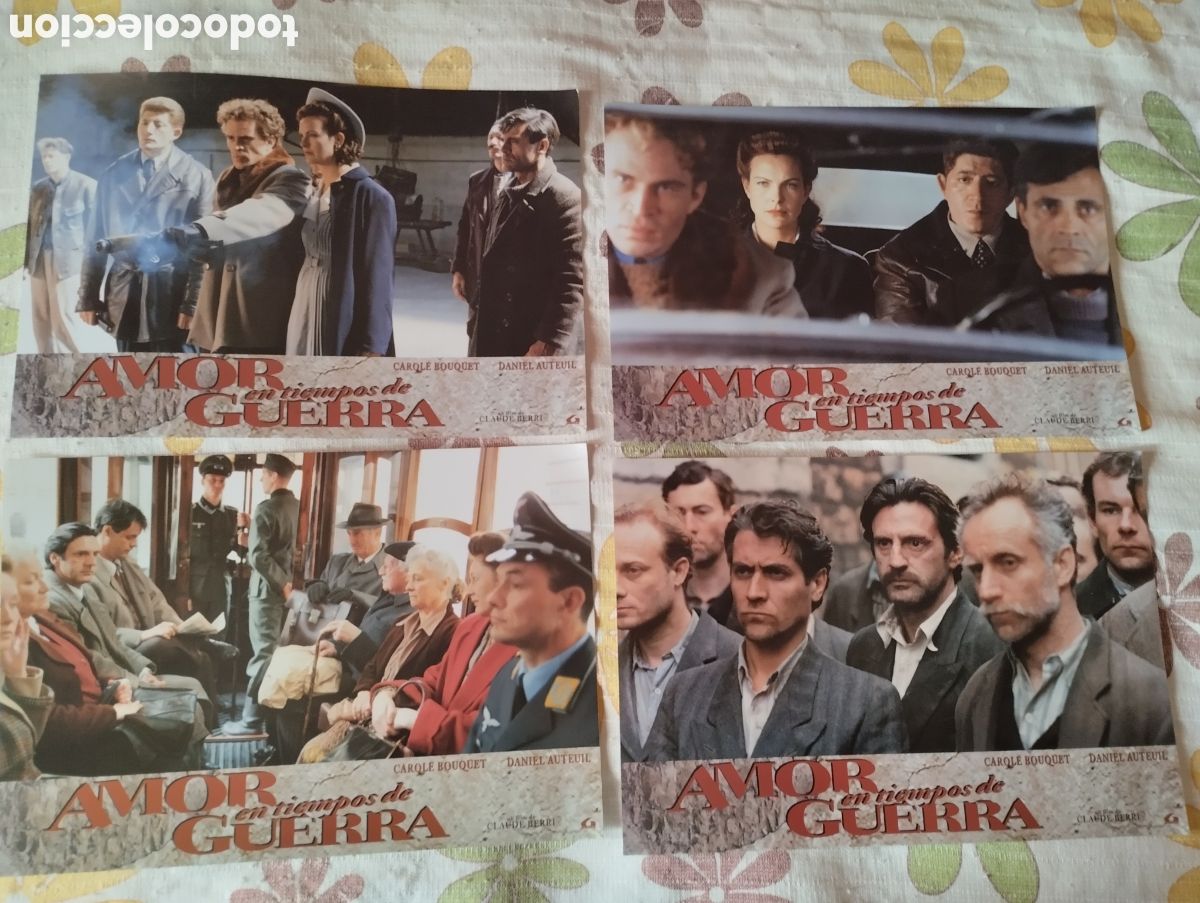 Cine: 12 FOTOCROMOS - AMOR EN TIEMPOS DE GUERRA - SET COMPLETO
