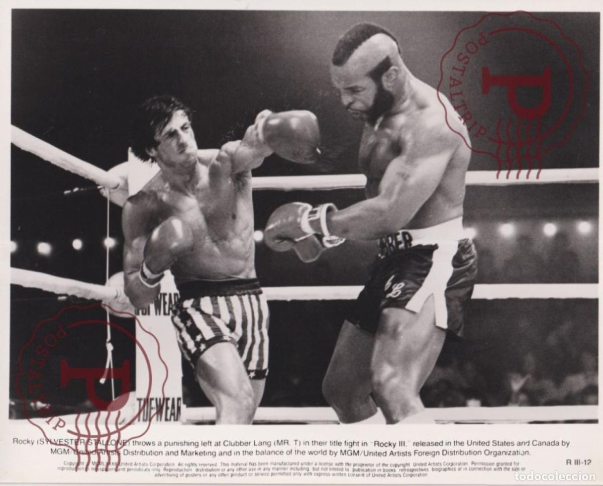 Cin&eacute;ma: Rocky III Sylvester Stallone, MR.T. CINE FILMS. ACTOR. ACTRESS +- 25X20CM