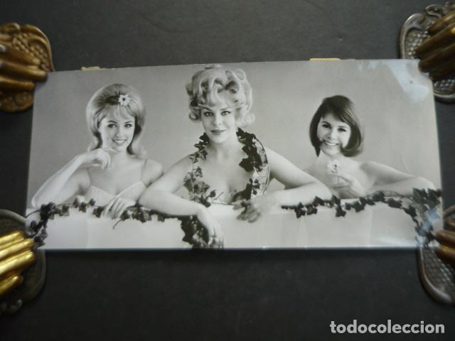 Cinema: KATHY KERSH JANINE GRAY Y JUDY CARNE ACTRICES ANTIGUA FOTOGRAFIA ORIGINAL 18 X 8 CM