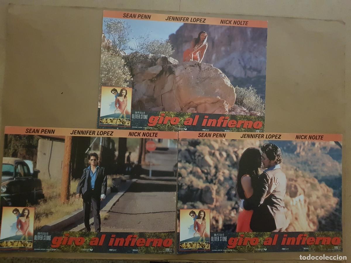 Cine: GIRO AL INFIERNO - 3 FOTOCROMOS 34CMX24CM