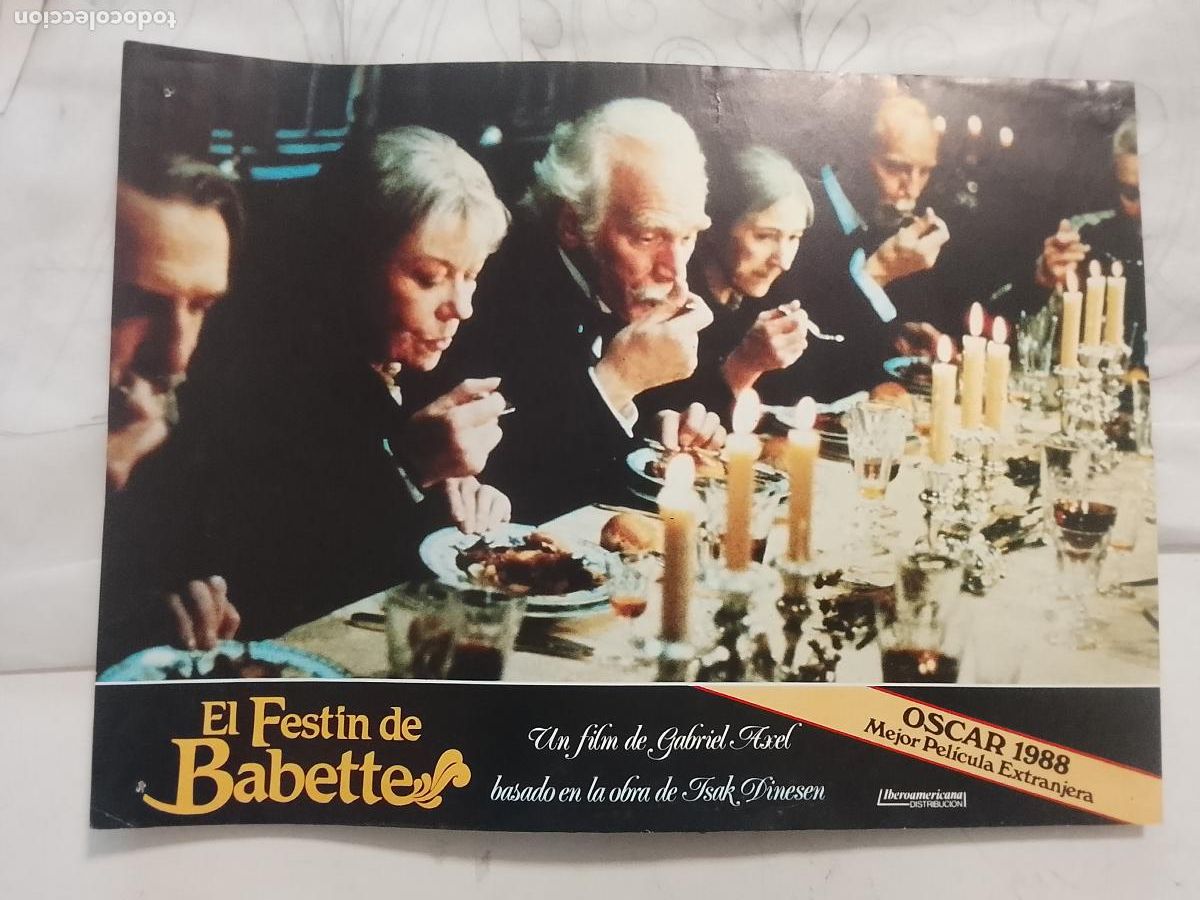 Cine: CINE TEATRO PELICULA CARTEL MEDIANO AFICHE ORIGINAL FOTOCROMO ACTRIZ ACTRIZ - EL FESTIN BABETTES
