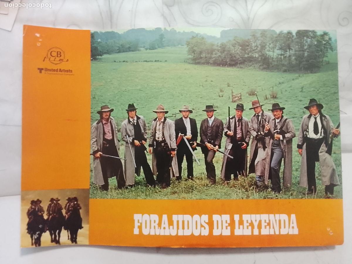 Cine: CINE TEATRO PELICULA CARTEL MEDIANO AFICHE ORIGINAL FOTOCROMO ACTRIZ ACTRIZ - FORAJIDOS DE LEYENDA