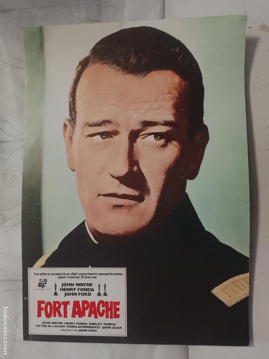 Cine: CINE TEATRO PELICULA CARTEL MEDIANO AFICHE ORIGINAL FOTOCROMO ACTRIZ ACTRIZ - FORT APACHE