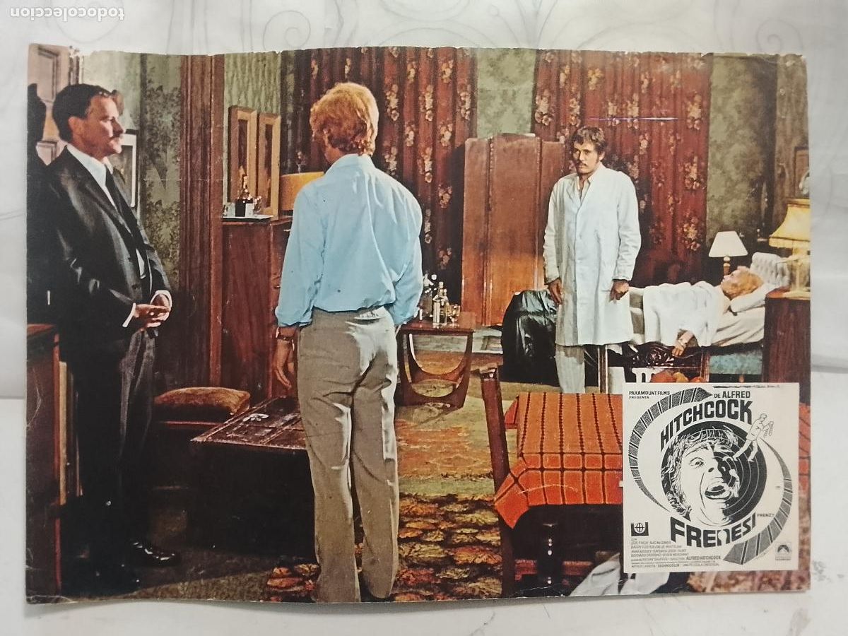 Cine: CINE TEATRO PELICULA CARTEL MEDIANO AFICHE ORIGINAL FOTOCROMO ACTRIZ ACTRIZ ALFRED HICHCOCK FRENESI