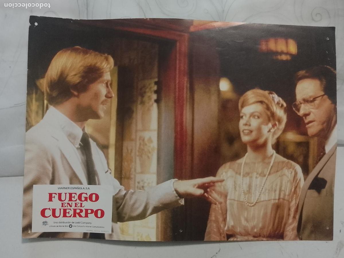 Cine: CINE TEATRO PELICULA CARTEL MEDIANO AFICHE ORIGINAL FOTOCROMO ACTRIZ ACTOR FUEGO EN EL CUERPO