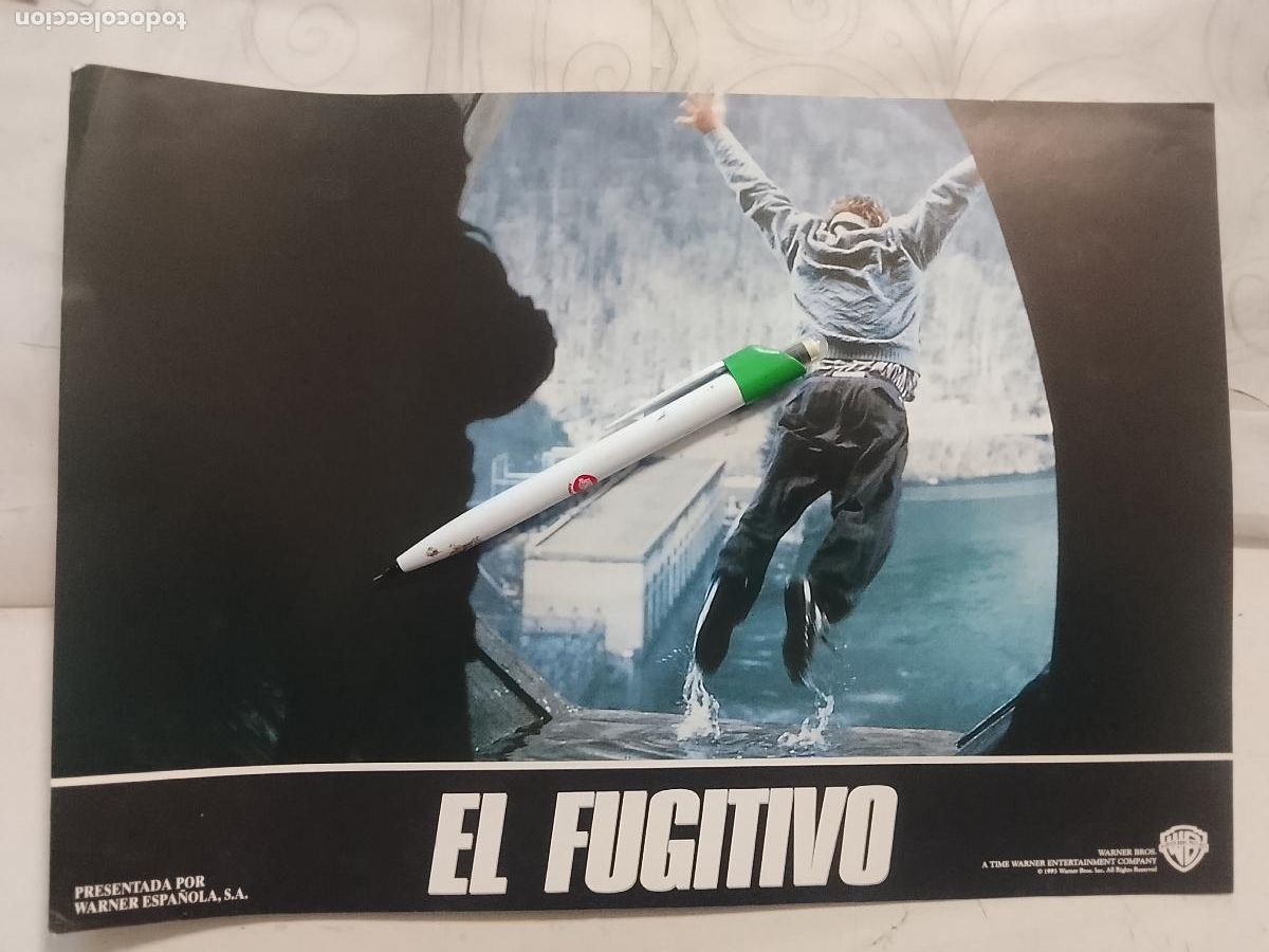 Cine: CINE TEATRO PELICULA CARTEL MEDIANO AFICHE ORIGINAL FOTOCROMO ACTRIZ ACTOR - EL FUGITIVO