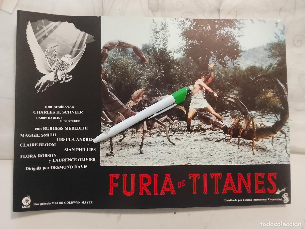 Cine: CINE TEATRO PELICULA CARTEL MEDIANO AFICHE ORIGINAL FOTOCROMO ACTRIZ ACTOR - FURIA DE TITANES