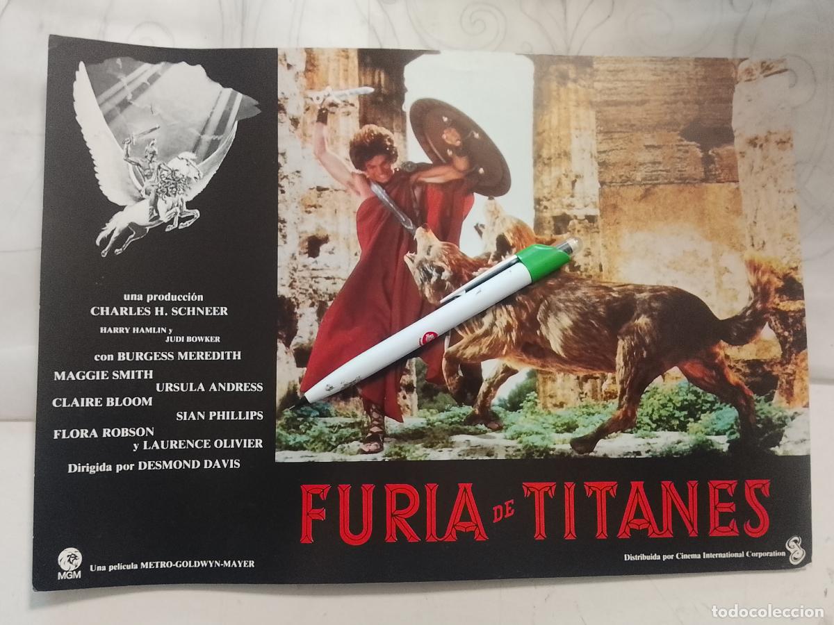 Cine: CINE TEATRO PELICULA CARTEL MEDIANO AFICHE ORIGINAL FOTOCROMO ACTRIZ ACTOR - FURIA DE TITANES