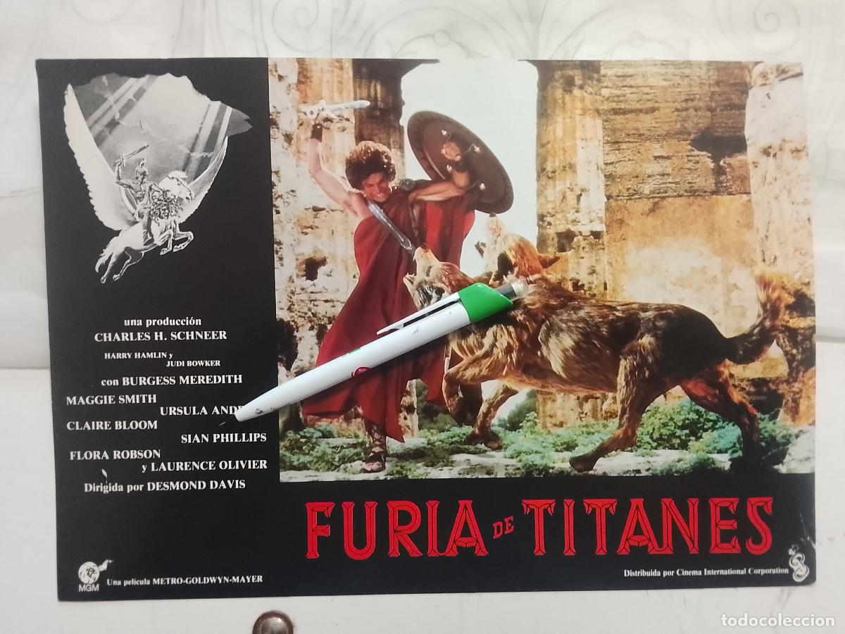 Cine: CINE TEATRO PELICULA CARTEL MEDIANO AFICHE ORIGINAL FOTOCROMO ACTRIZ ACTOR - FURIA DE TITANES