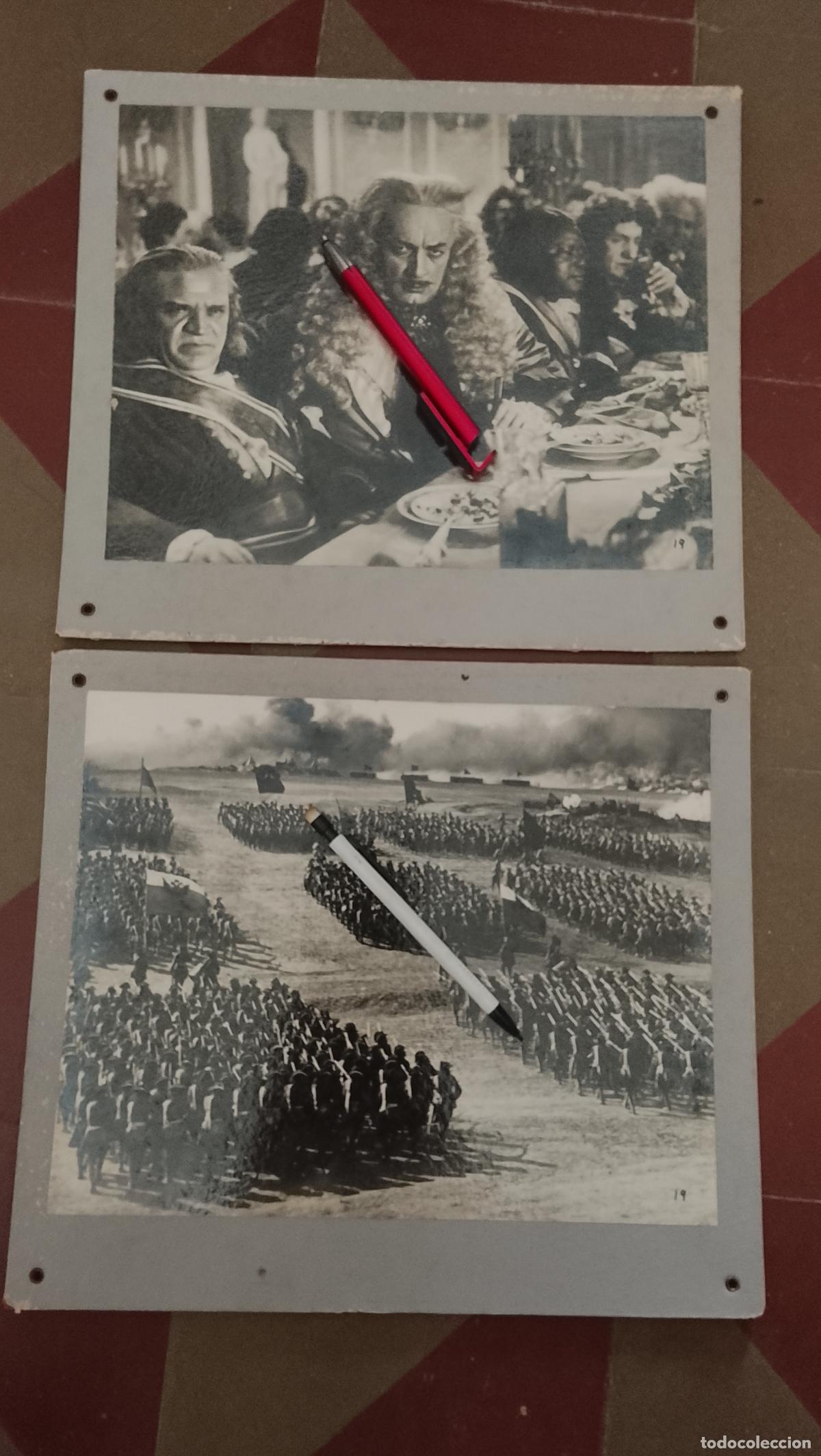 Cine: AFICHES 2 FOTOCROMOS CARTON MILITAR - &iquest; EL GRAN REY 1942 ? GUERRA PALACIO, OTTO GEBUHR ?