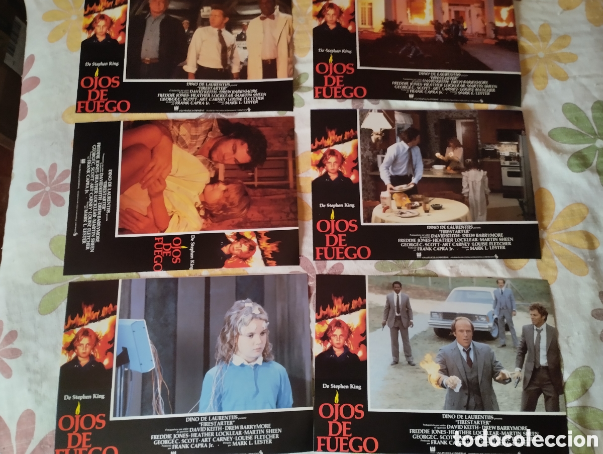 Cine: 12 FOTOCROMOS - OJOS DE FUEGO - SET COMPLETO