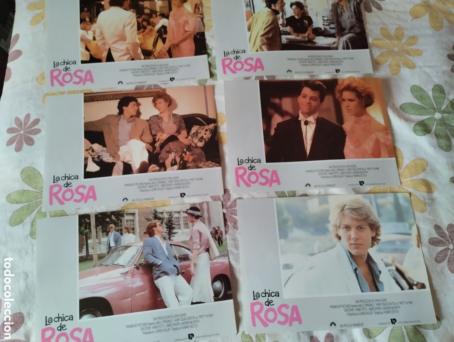 Cine: 12 FOTOCROMOS - LA CHICA DE ROSA - SET COMPLETO