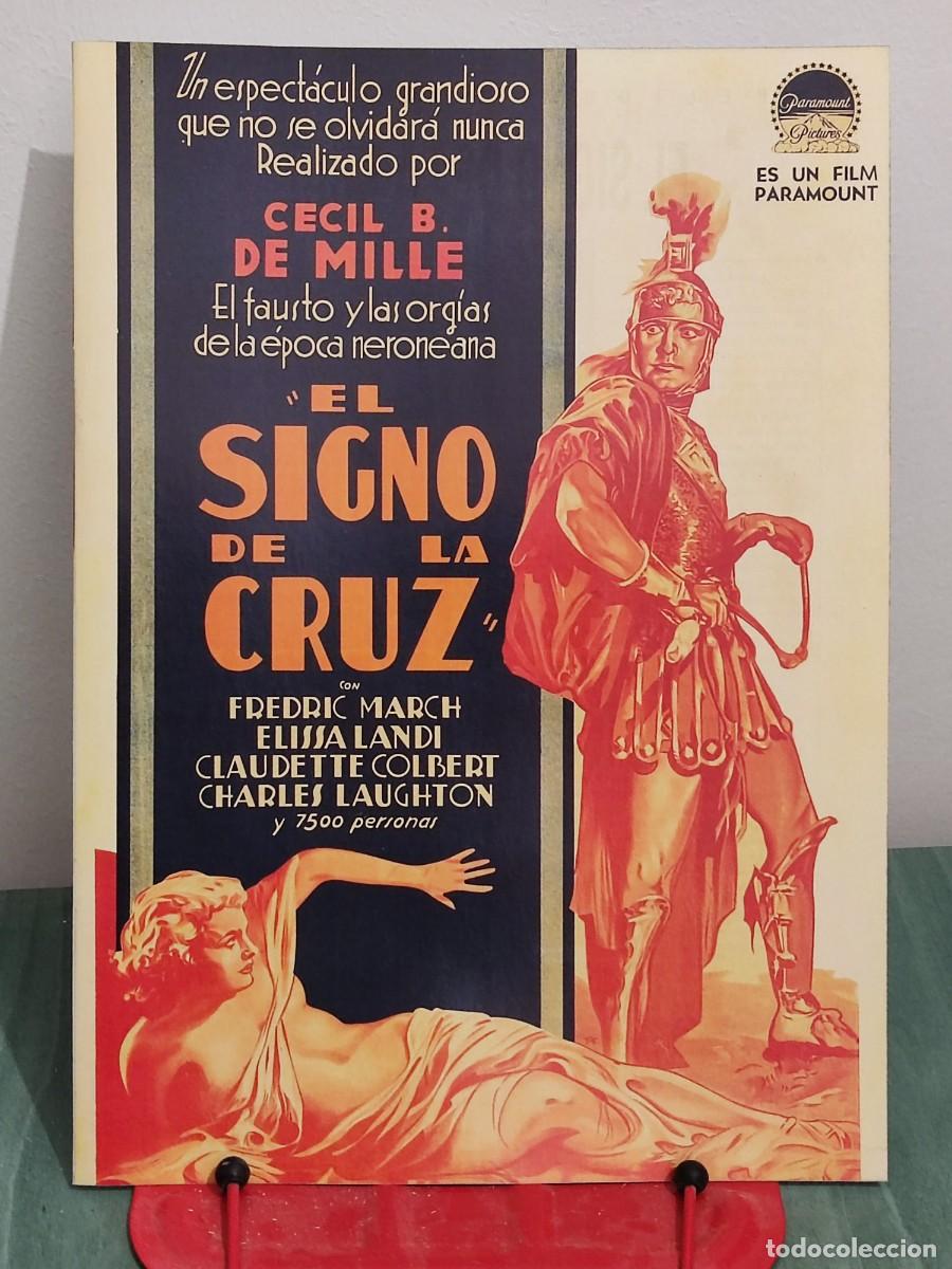 Cine: El signo de la cruz . Ficha A4 revista Accion cine