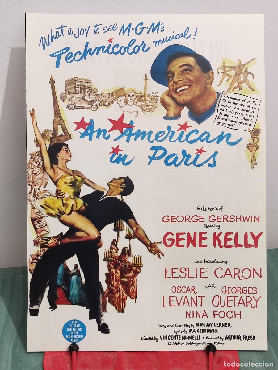 Cine: Un americano en Paris . Ficha A4 revista Accion cine