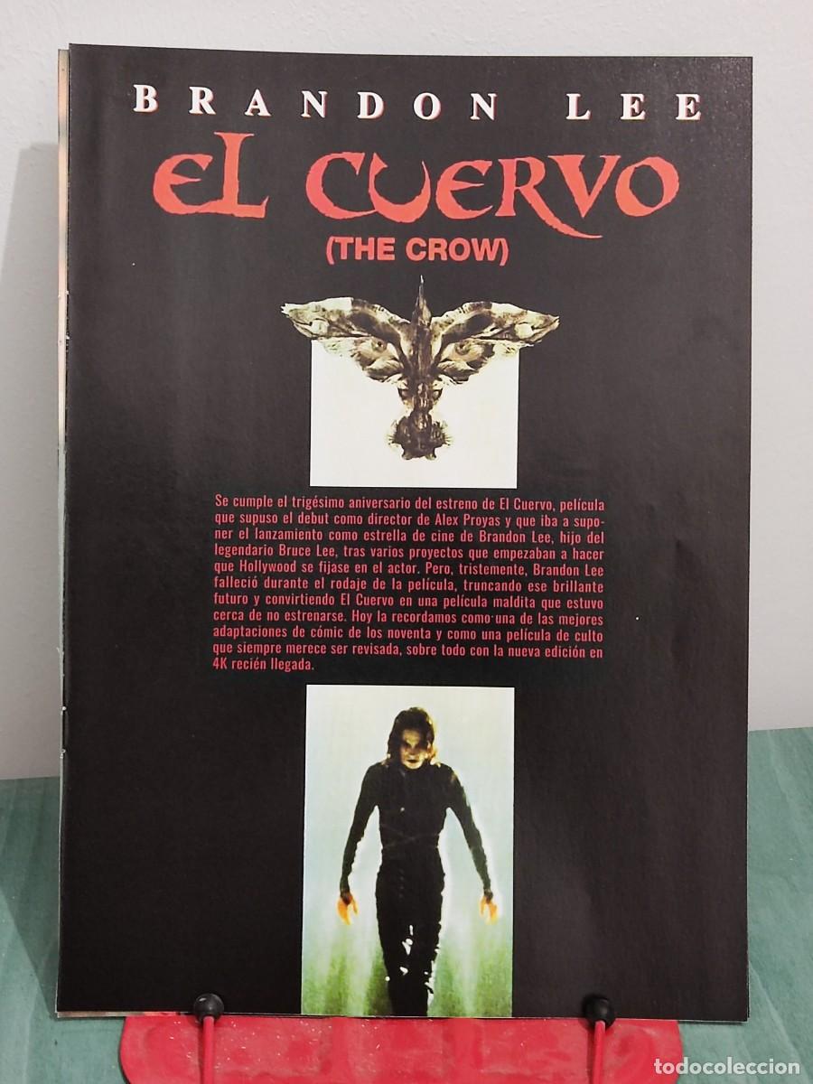 Cine: El cuervo . Reportaje 4 paginas revista Accion cine